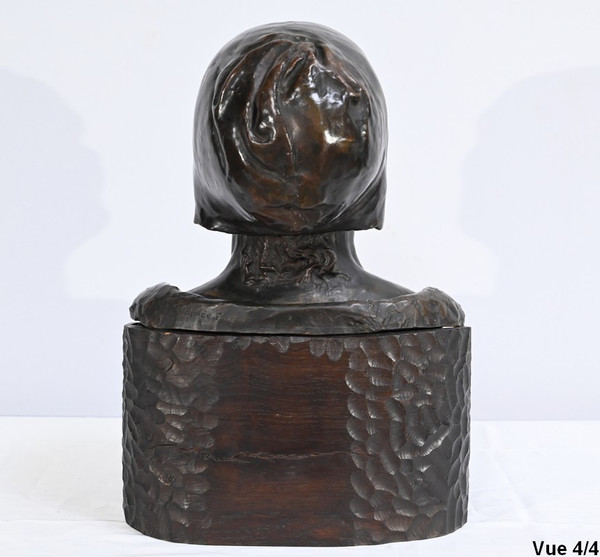 Bedeutende Büste von Bretonne in Bronze, signiert G.Demée – Ende des 19. Jahrhunderts