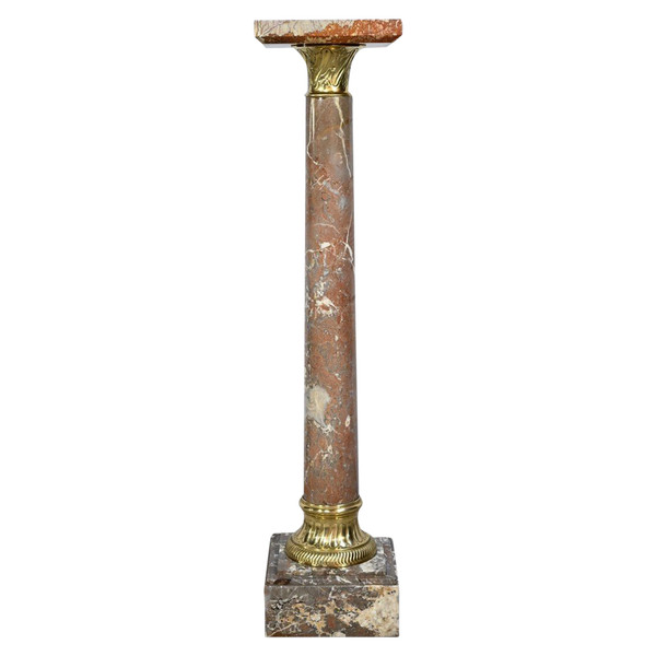 Marble Column With Swivel Tray - Late 19th Century