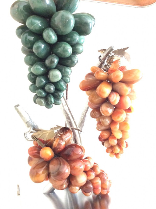Modern Creation lamp in Carnelian and Agate stones, 1970s