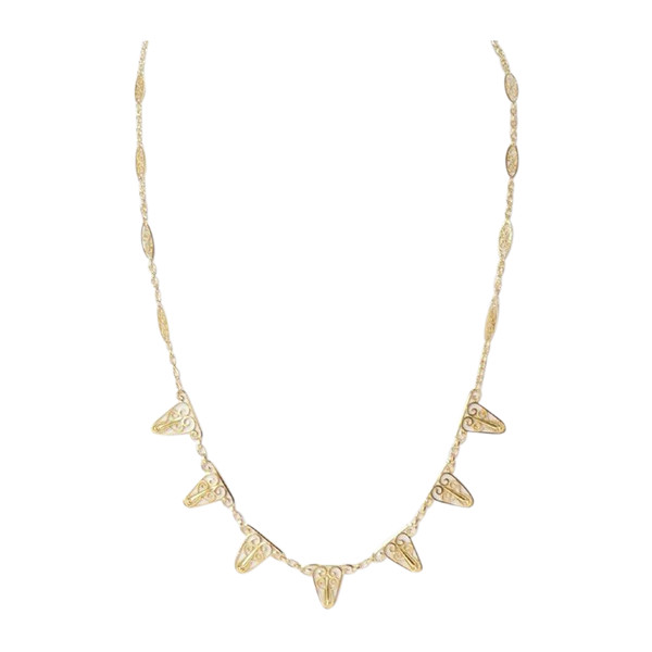 Collier Draperie En Or Filigrané