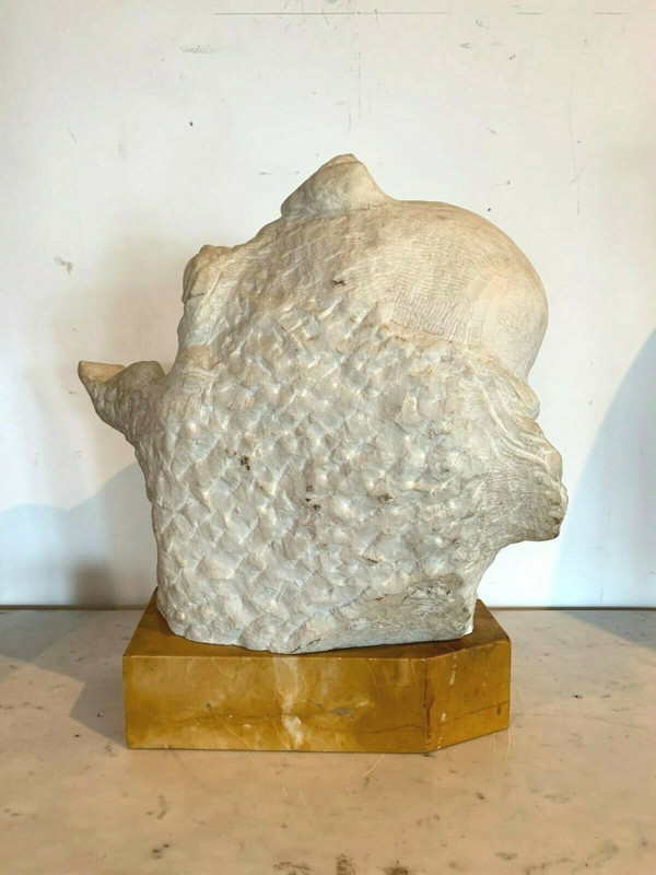 Gruppo in marmo di Carrara Prof Pattarino Scultura in marmo XX secolo