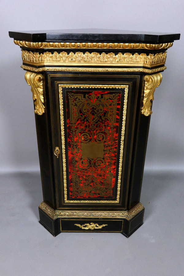 Encoignure d'époque Napoléon III En Marqueterie du XIX ème siècle