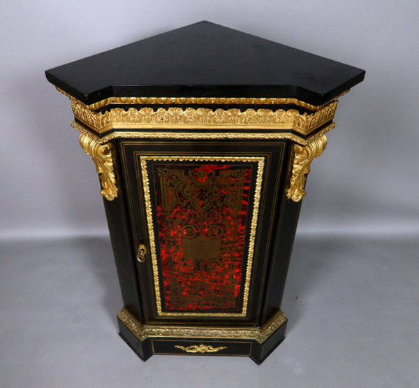Encoignure d'époque Napoléon III En Marqueterie du XIX ème siècle