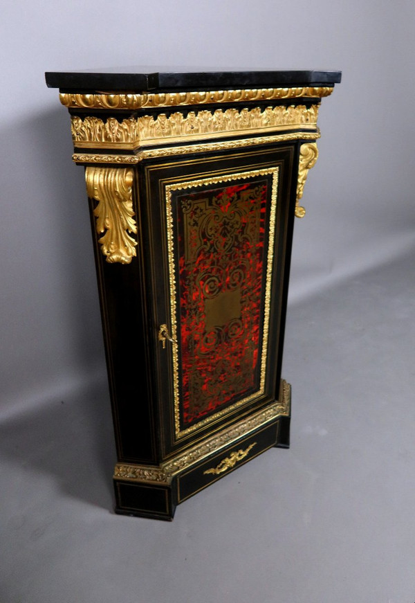Encoignure d'époque Napoléon III En Marqueterie du XIX ème siècle