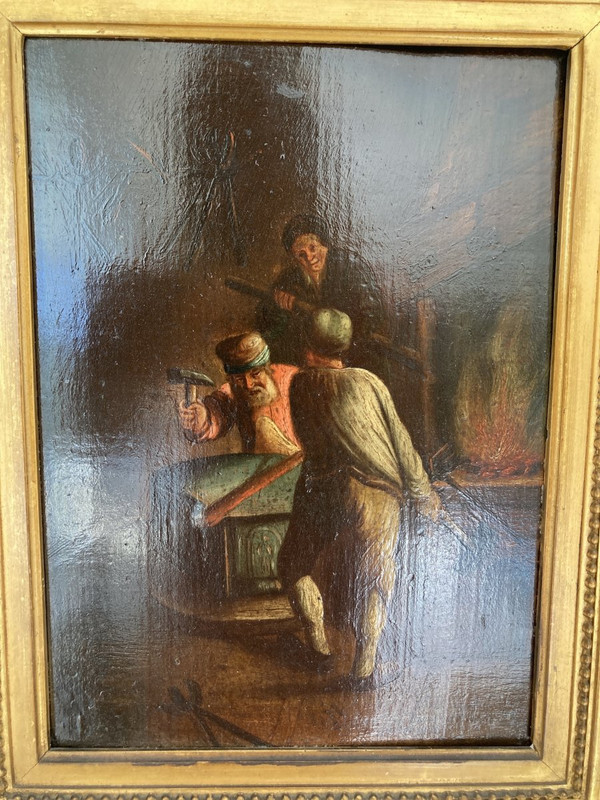 Öl auf Leinwand, L'Atelier Du Forgeron - Flämische Schule 17.