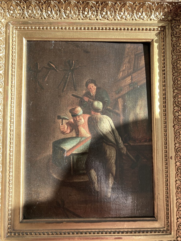 Öl auf Leinwand, L'Atelier Du Forgeron - Flämische Schule 17.