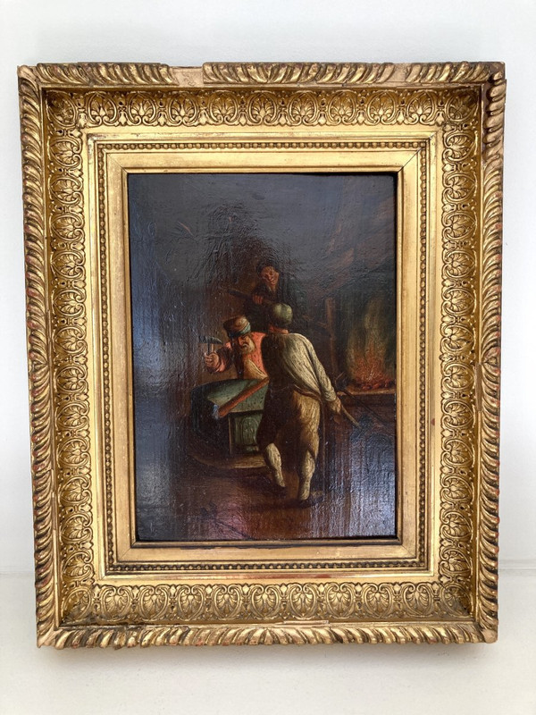 Öl auf Leinwand, L'Atelier Du Forgeron - Flämische Schule 17.