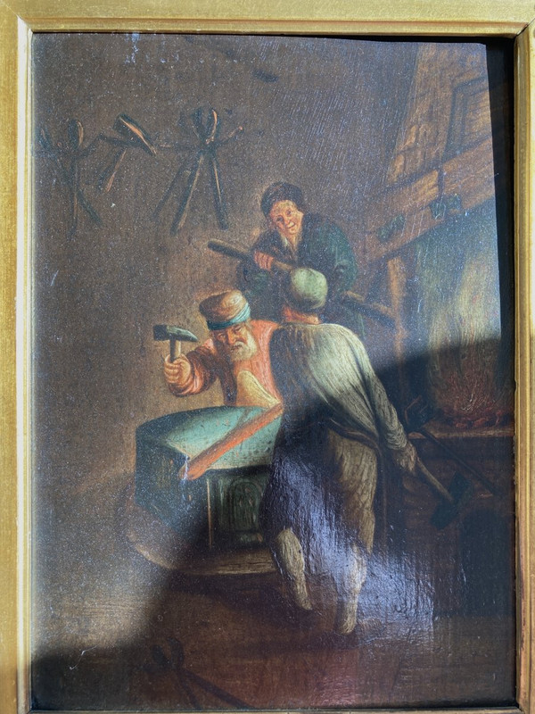 Öl auf Leinwand, L'Atelier Du Forgeron - Flämische Schule 17.
