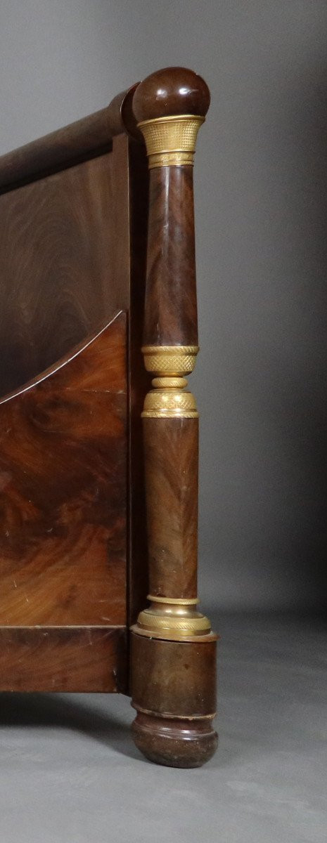 Lit époque Empire acajou XIXe siècle 