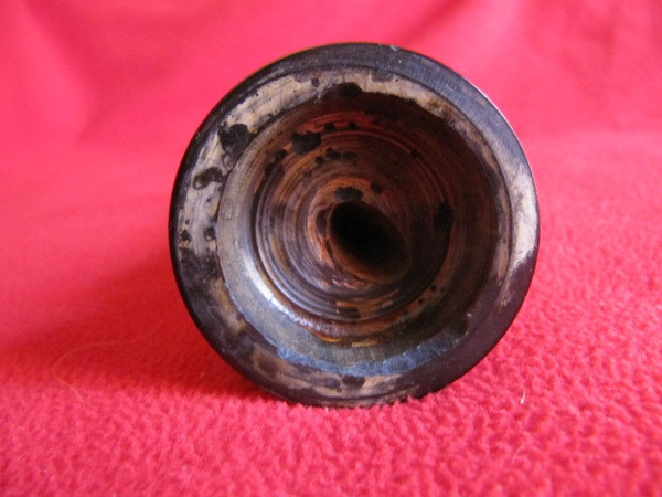 Chinese bone sculpture on blackened wooden base late 19th