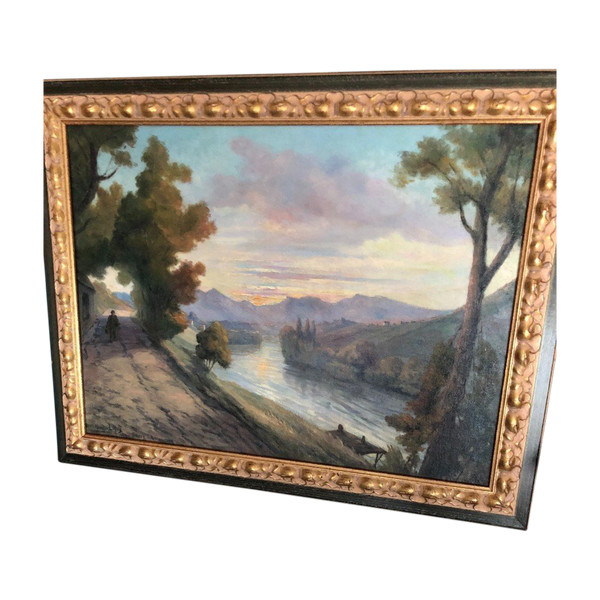 painting representing the Arve at Annemasse