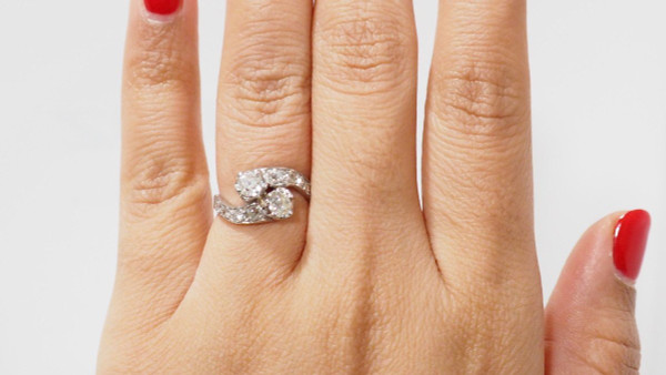 Bague Toi Et Moi En Or Blanc Et Diamants