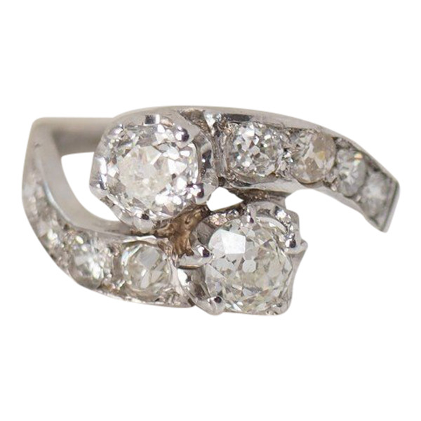 Bague Toi Et Moi En Or Blanc Et Diamants
