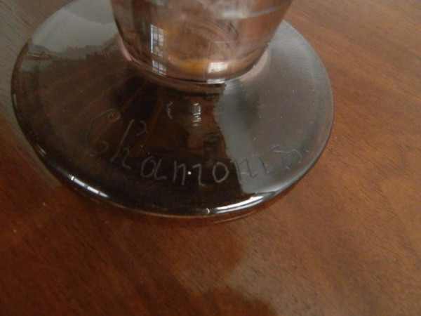 Vaso in vetro acidato