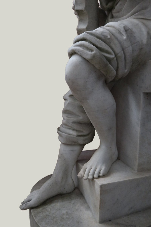 Grande Scultura in Marmo Firmata E.Mannini 1887