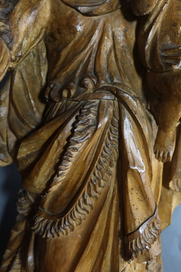 Sculpture Virgin And Child XVIII Period