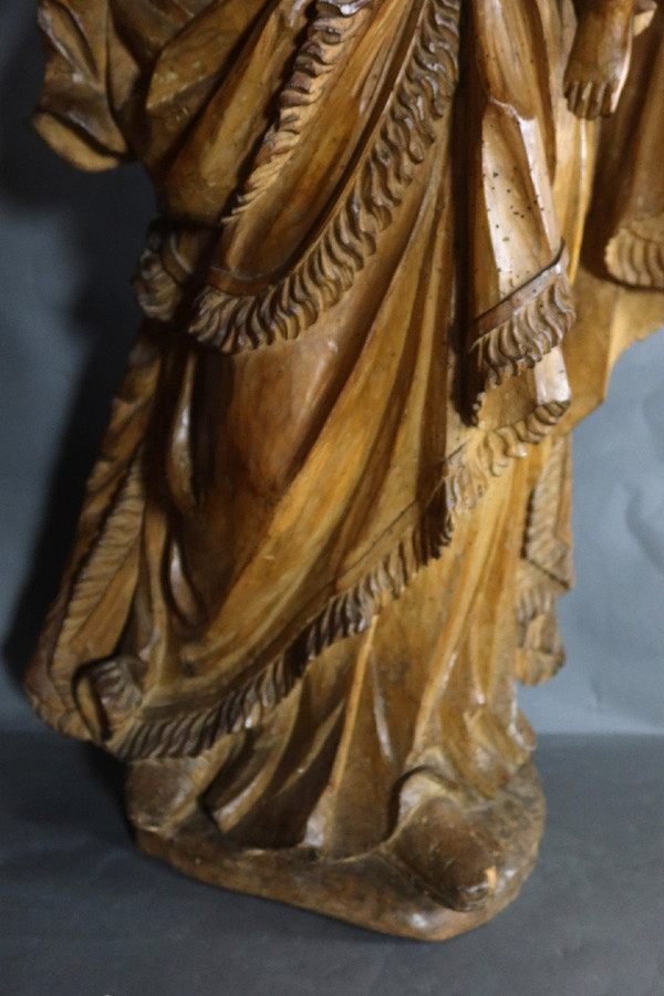 Sculpture Virgin And Child XVIII Period