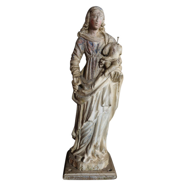 Scultura "Madonna col Bambino" fine XVII secolo