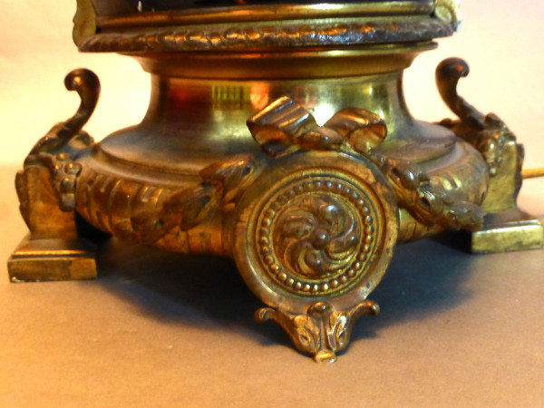 Paire De Lampes XIXe siècle montures en bronze doré