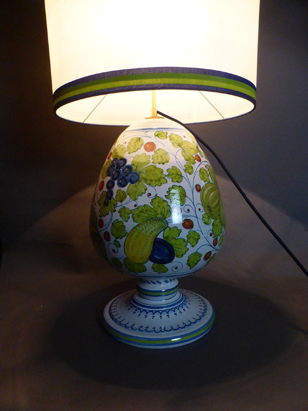 20th century earthenware lamp