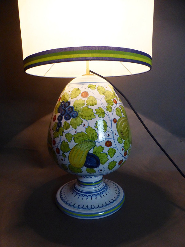 20th century earthenware lamp