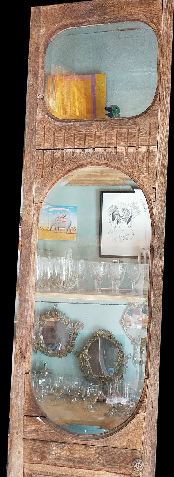 Alte Eichentür Für Vitrine Bibliothek Möbel Dekoration Holzarbeiten