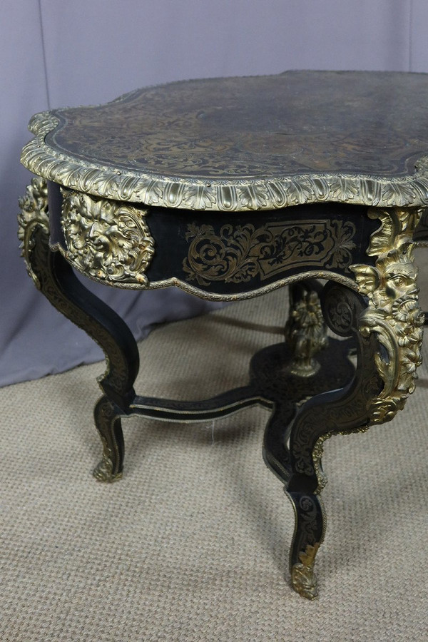 Table De Milieu Boulle XIXe siècle