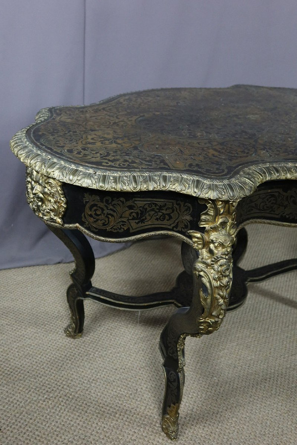 Table De Milieu Boulle XIXe siècle