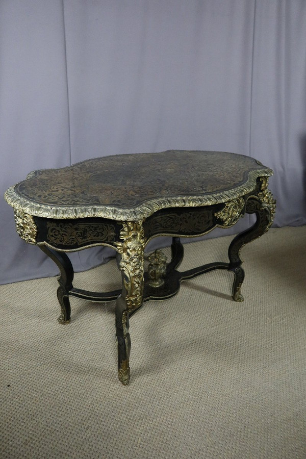 Table De Milieu Boulle XIXe siècle