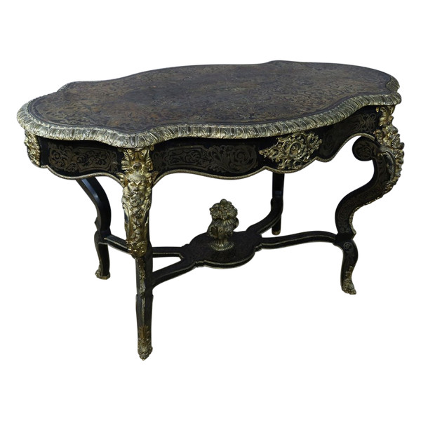 Table De Milieu Boulle XIXe siècle
