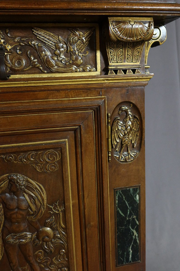Sideboard Nussbaum Geschnitzt Renaissance-Stil