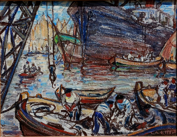 LUCIEN ROUDIER GENANNT ELLER 1894/1940 -MARSEILLE LE PORT-