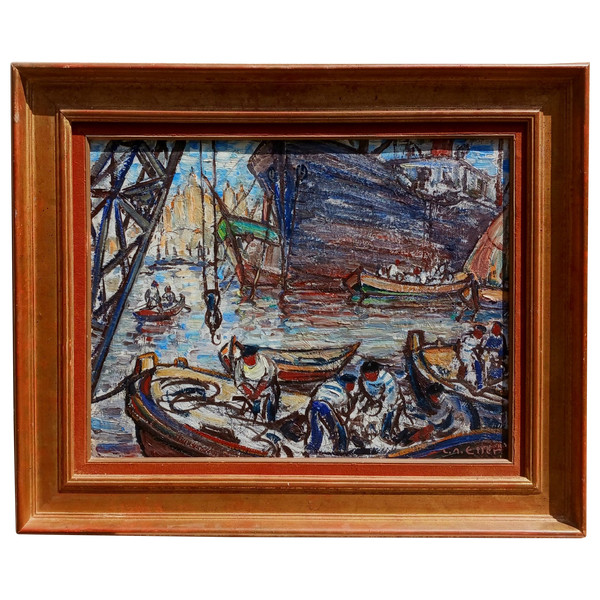 LUCIEN ROUDIER GENANNT ELLER 1894/1940 -MARSEILLE LE PORT-