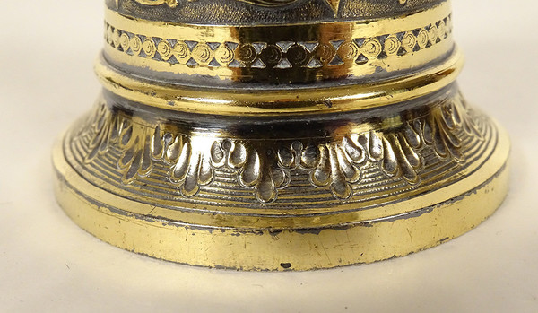 Table Bell in Silver Vermeil, 19th century