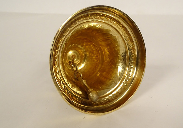 Table Bell in Silver Vermeil, Mexico Orfève Tane, 146,37gr XXè