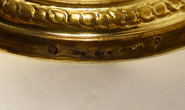 Table Bell in Silver Vermeil, Mexico Orfève Tane, 146,37gr XXè