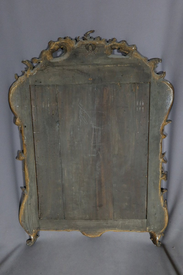 Miroir En Bois Sculpté Et Doré XIXème