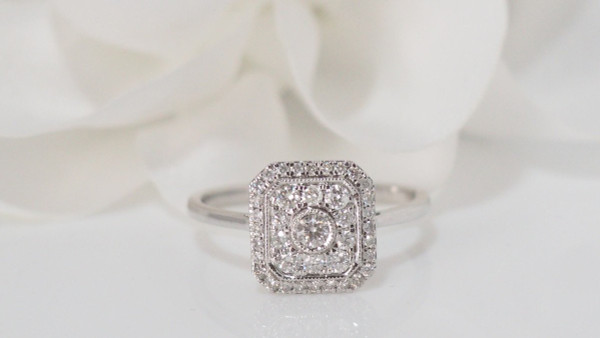 White Gold And Diamond Ring