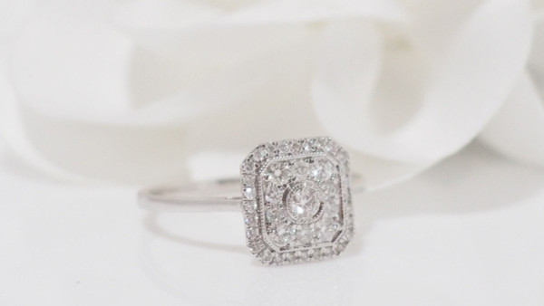 White Gold And Diamond Ring