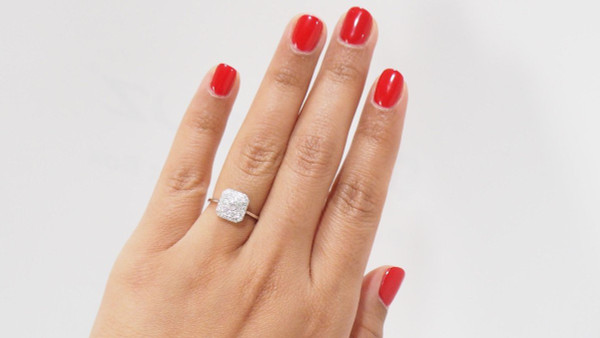 White Gold And Diamond Ring