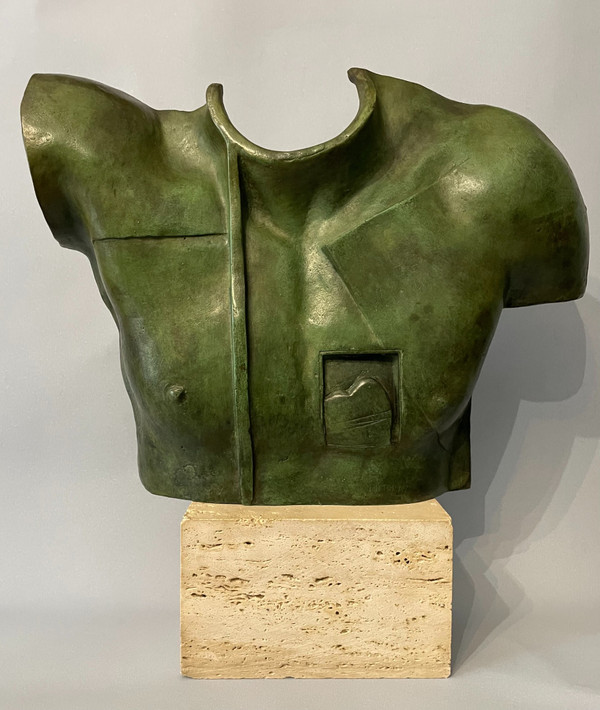 Igor Mitoraj - Buste en bronze “Helios” - Sculpture