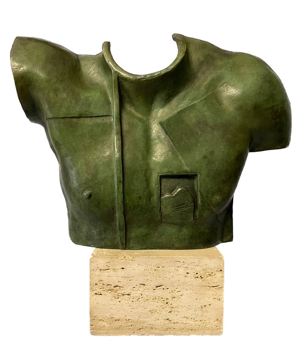 Igor Mitoraj - Buste en bronze “Helios” - Sculpture