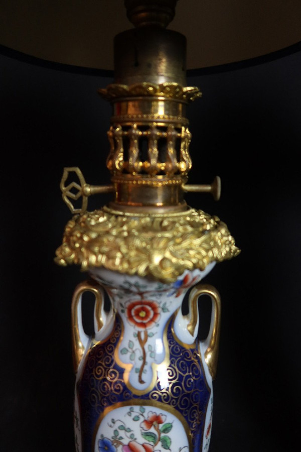 Coppia di lampade in porcellana di Bayeux XIX secolo