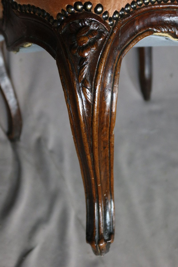 Pair Of Louis XV Armchairs 18th Century