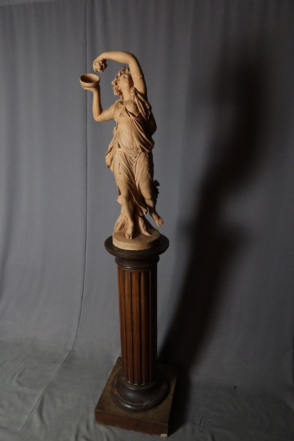 Scultura in terracotta firmata Jonchery