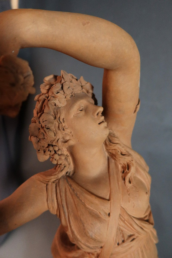 Scultura in terracotta firmata Jonchery