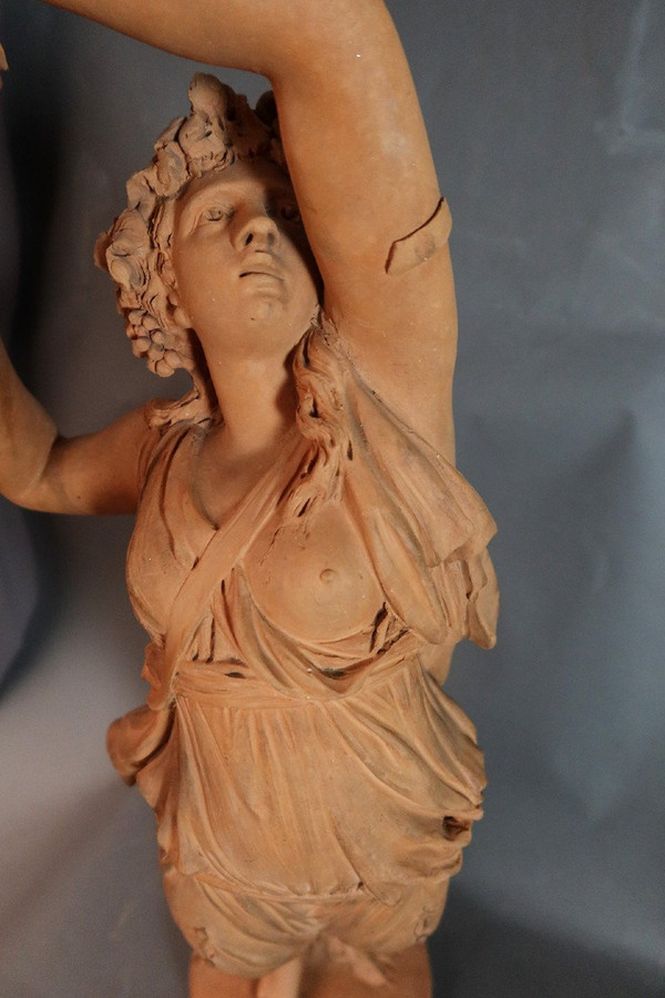 Scultura in terracotta firmata Jonchery