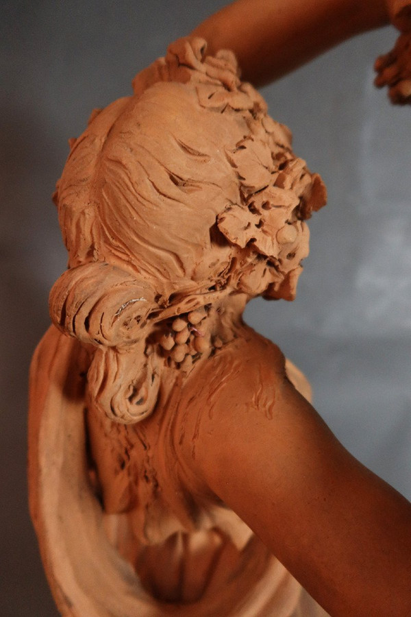 Scultura in terracotta firmata Jonchery