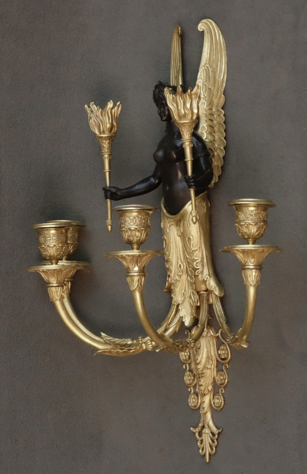 Pair of Important Empire Period Wall Lights