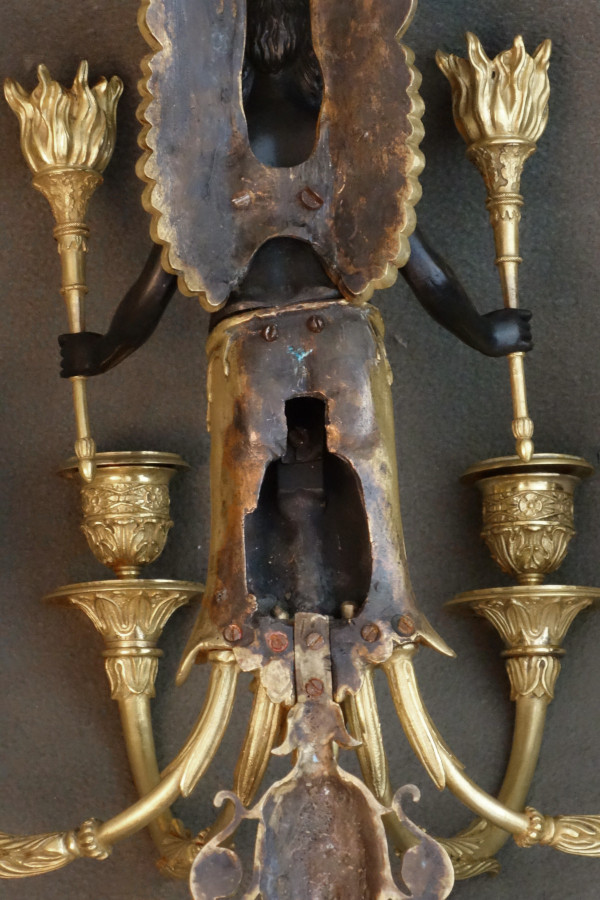 Pair of Important Empire Period Wall Lights